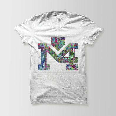 Splattered Logo White Tee