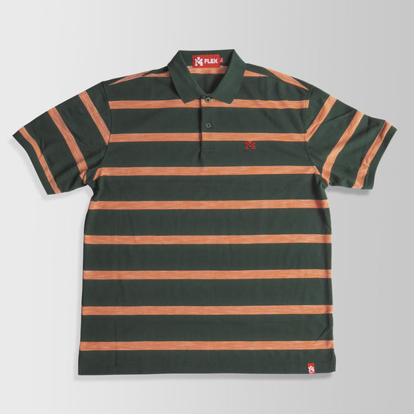 Green & Orange Stripes Polo Shirt